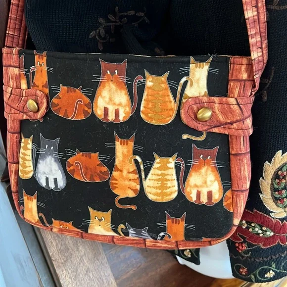 Fall/Winter Ensemble: Talbots Sweater, Silk Devoré Scarf, Effy Locket, Cat Purse